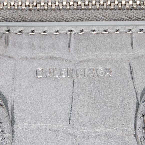 Balenciaga Metallic Croc Embossed Ville Mini Top Handle - Picture 9 of 15